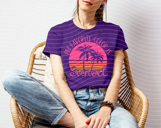 My Favorite Color is Sunset Graphic Tee
