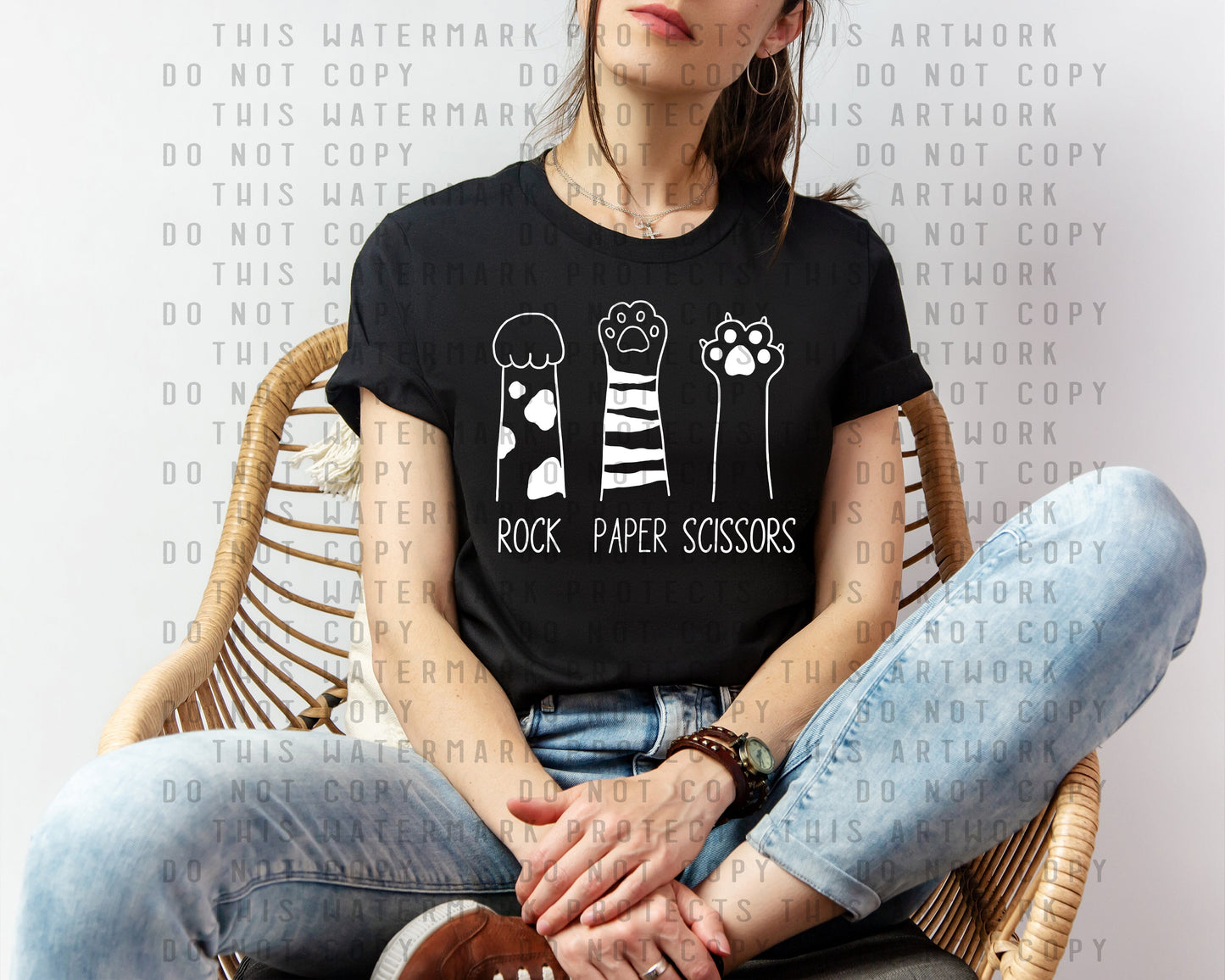 Rock Paper Scissors Graphic Tee