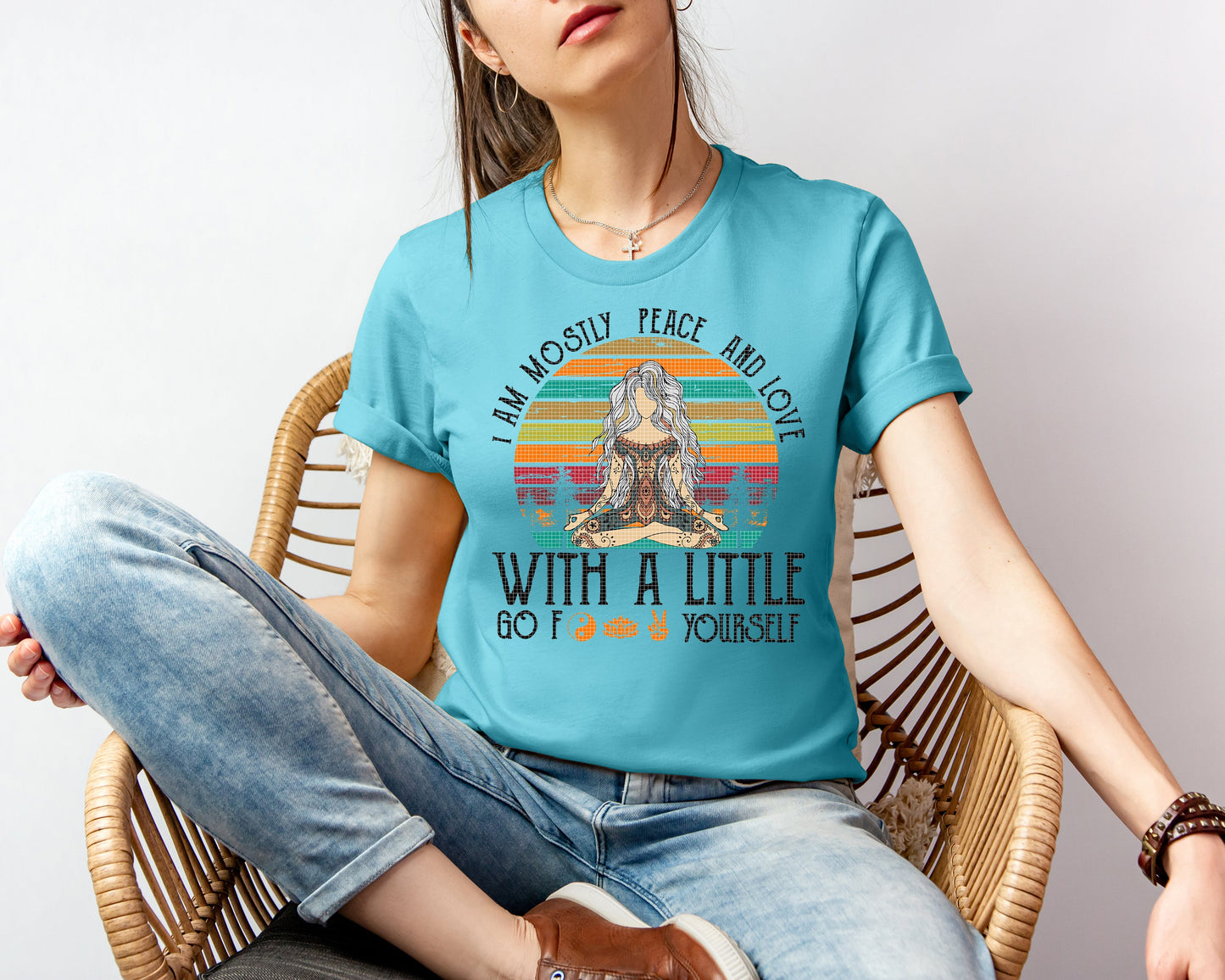 I'm Mostly Peace and Love with a Little Go F*** Yourself Graphic Tee