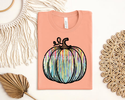 Colorful Fall Pumpkin Graphic Tee