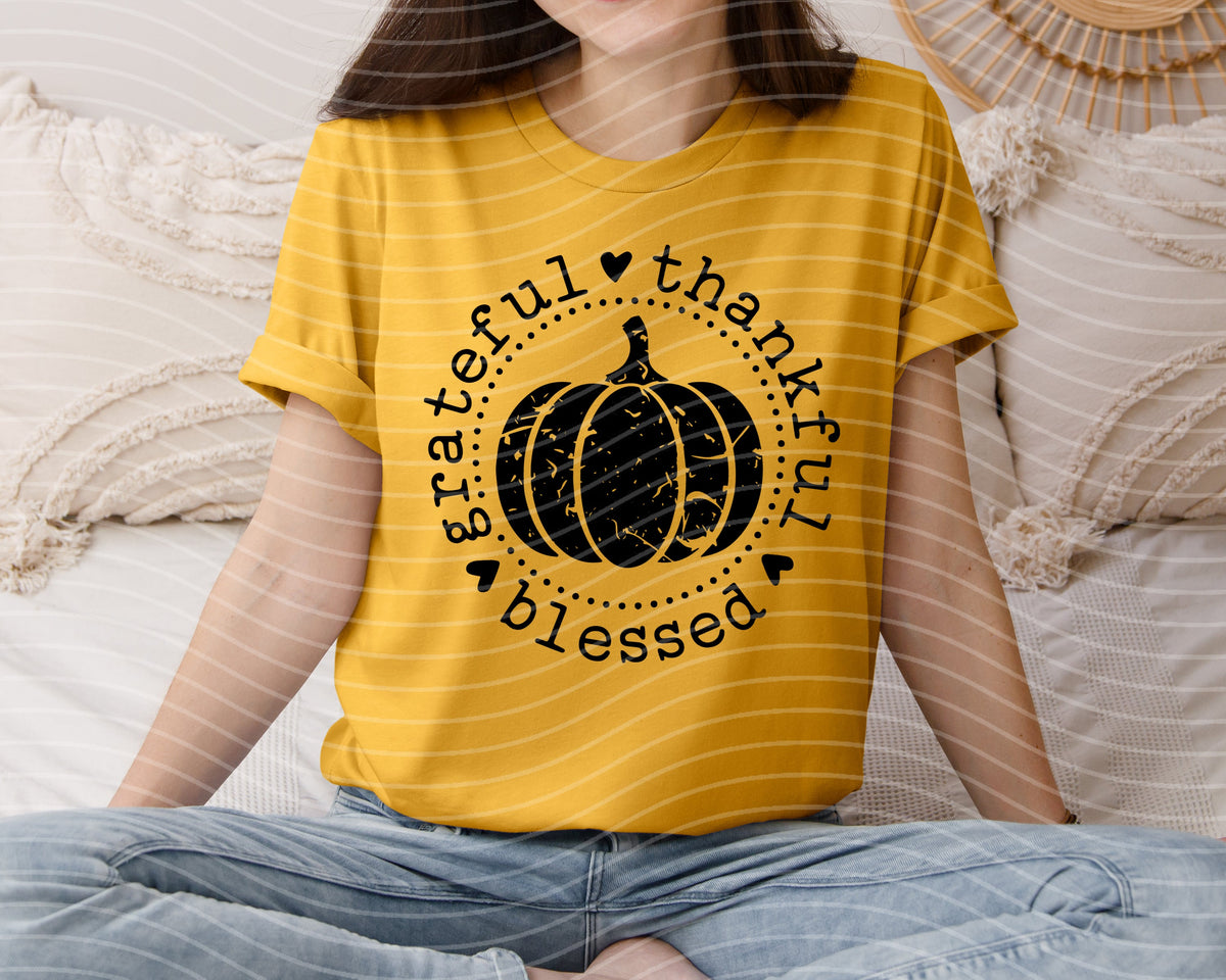 Grateful Thankful Blessed Graphic Tee