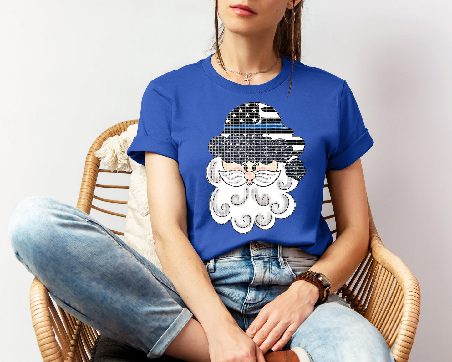 Thin Blue Line Santa Graphic Tee