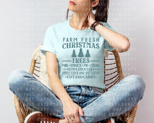 Farm Fresh Christmas Trees Graphic Tee