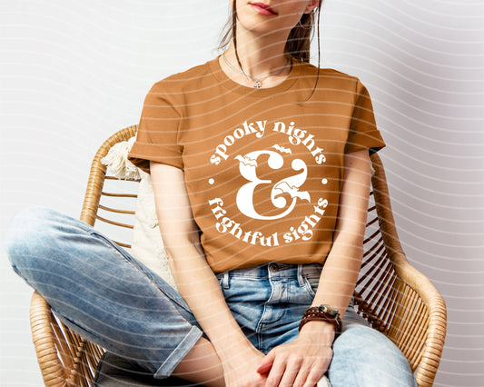 Spooky Nights and Frightful Sights Graphic Tee