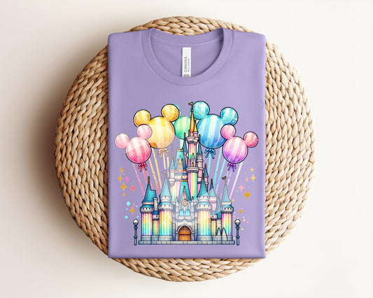Castle and Balloons Graphic Tee