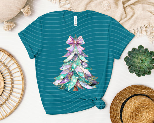 Teal Purple Tree Graphic Tee