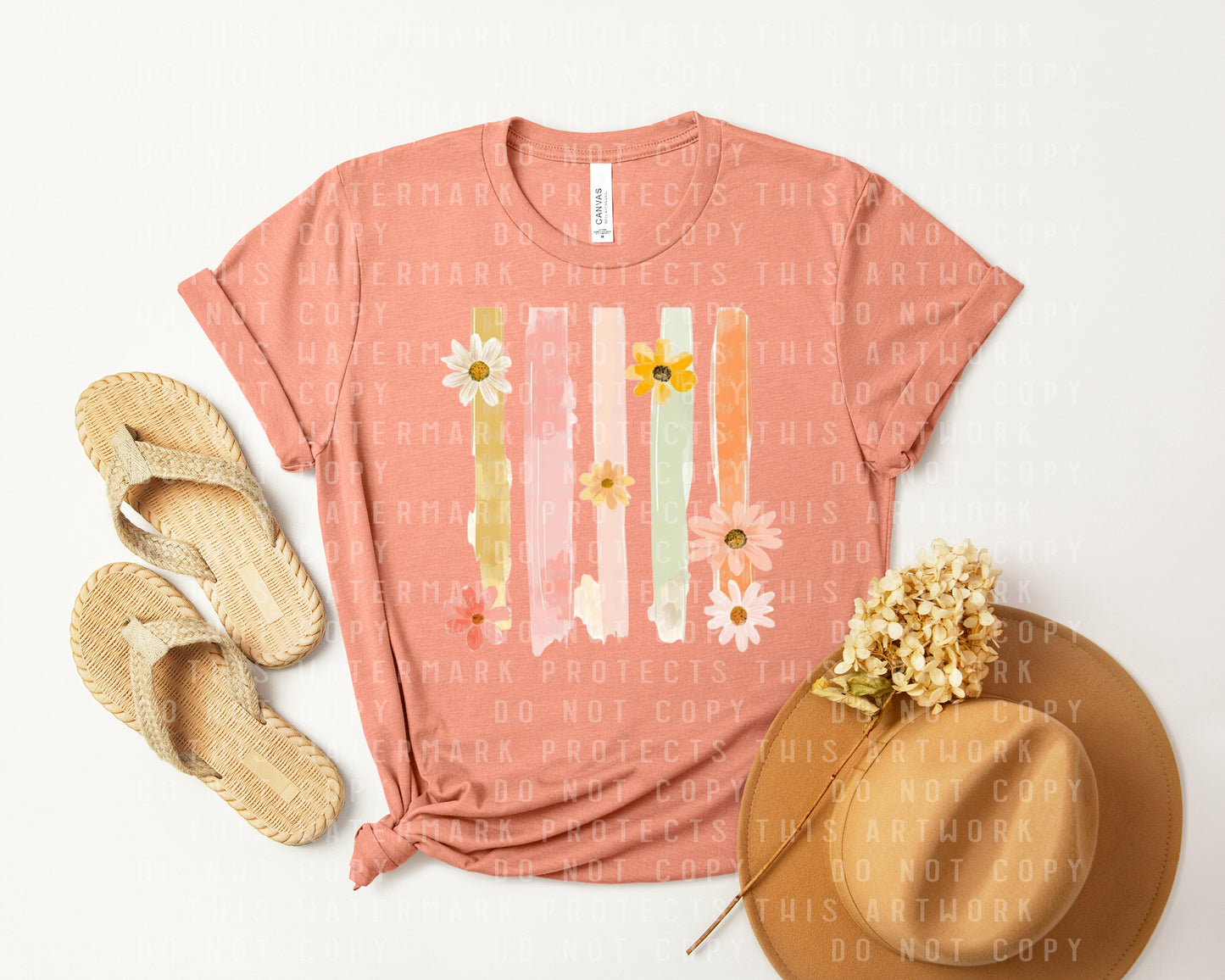 Floral Bars Graphic Tee