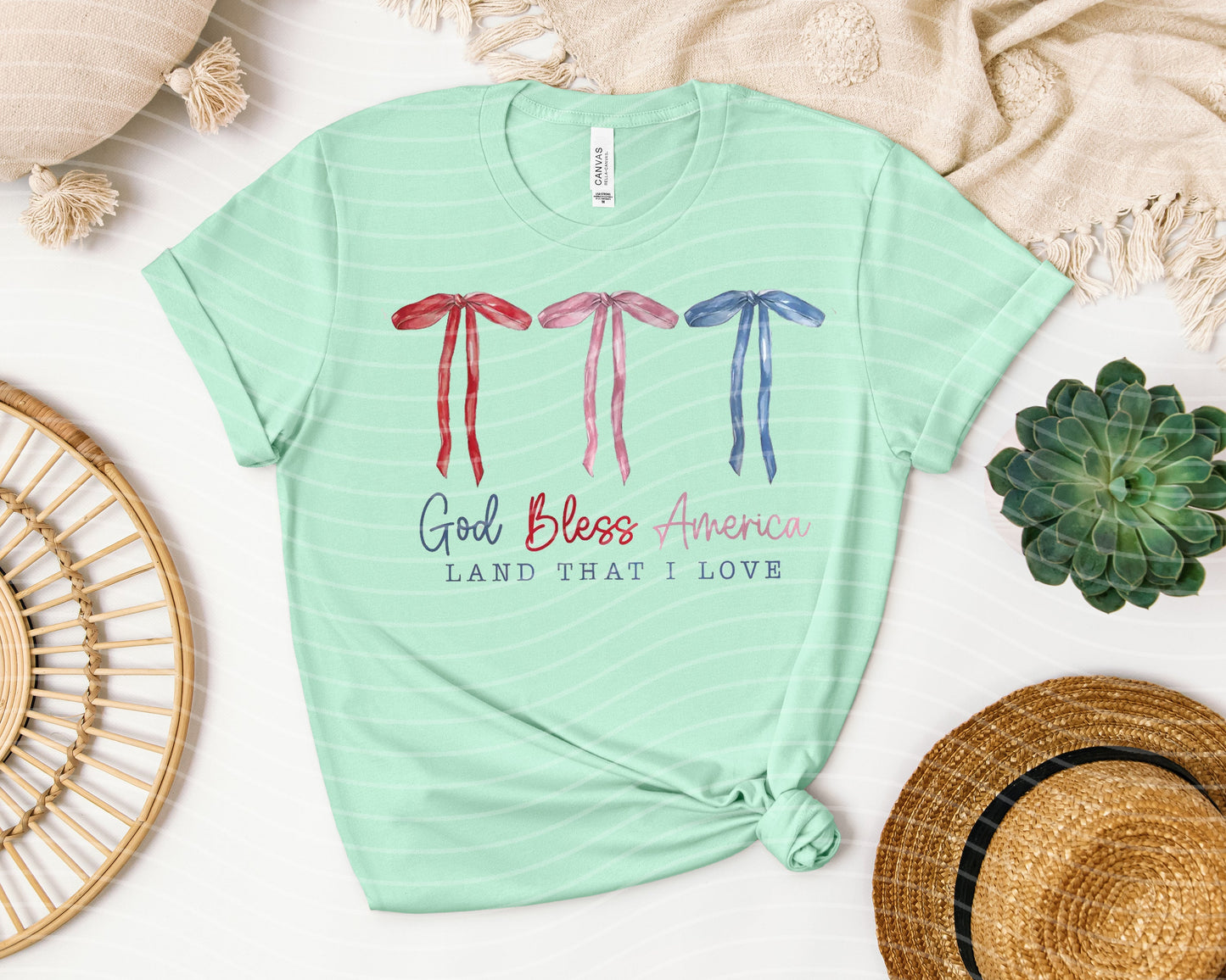 God Bless America Land That I Love Graphic Tee