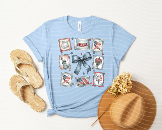 Patriotic Stamps Graphic Tee