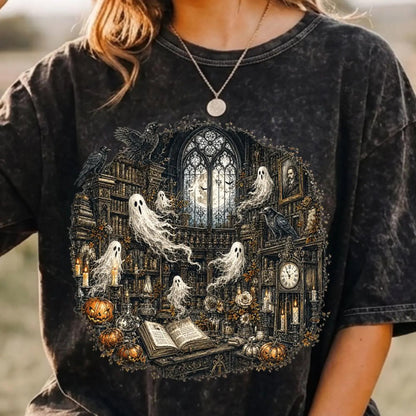 Library Ghosts Graphic Tee
