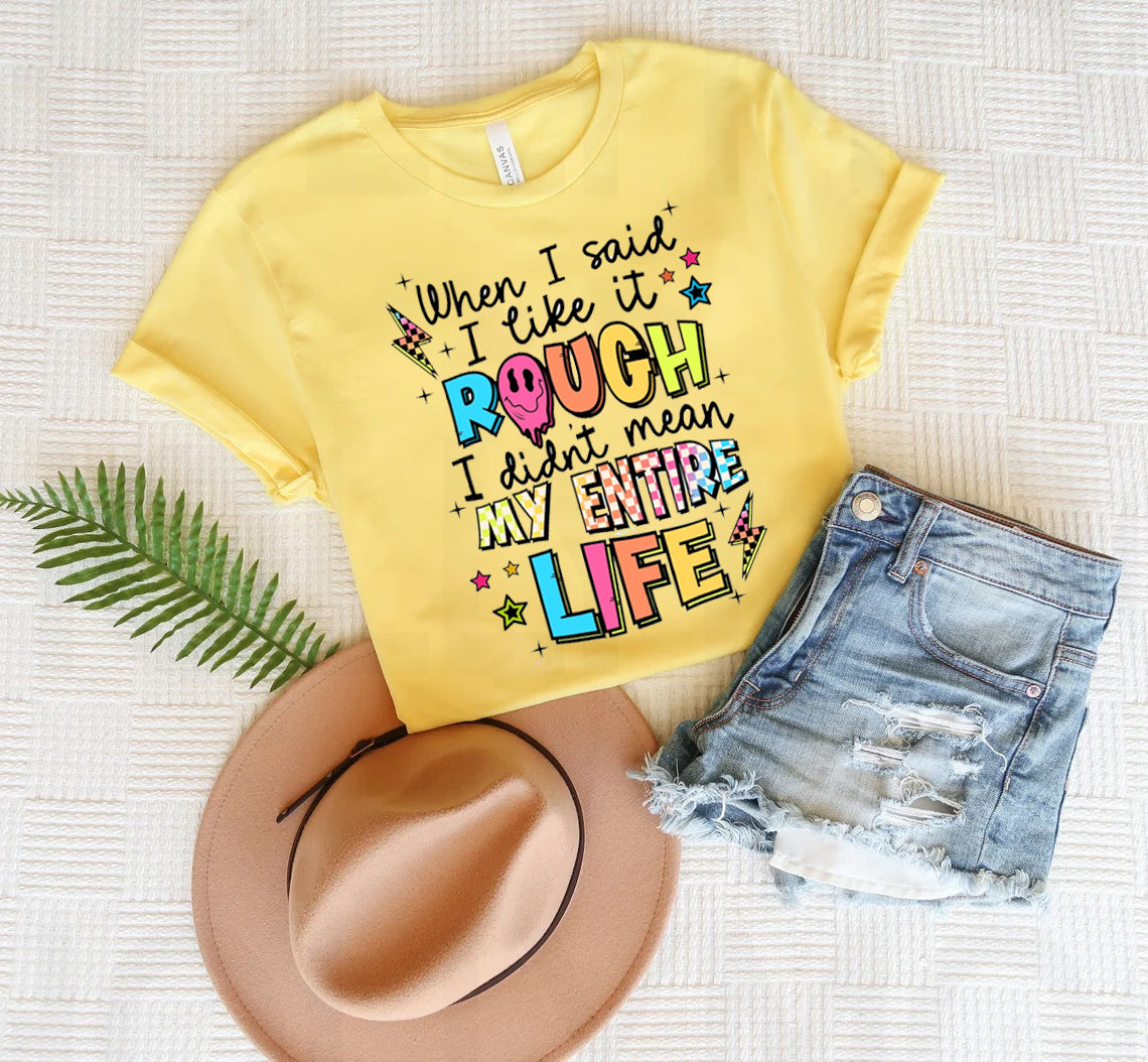When I Said I Like It Rough I Didn't Mean My Entire Life Graphic Tee