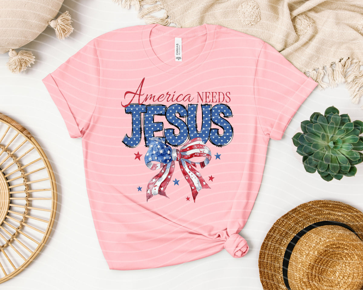 America Needs Jesus Graphic Tee