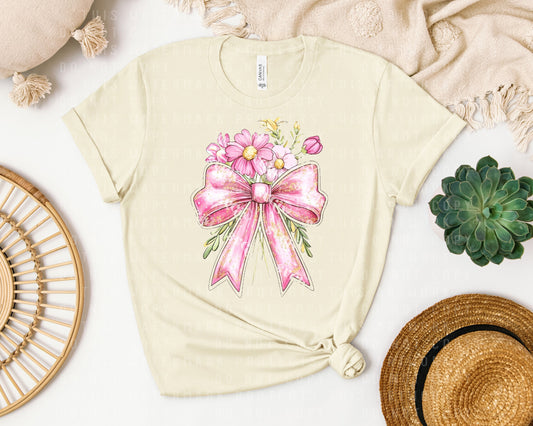 Floral Bow Graphic Tee