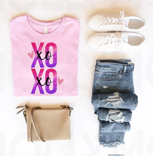 Faux Glitter XOXO Graphic Tee