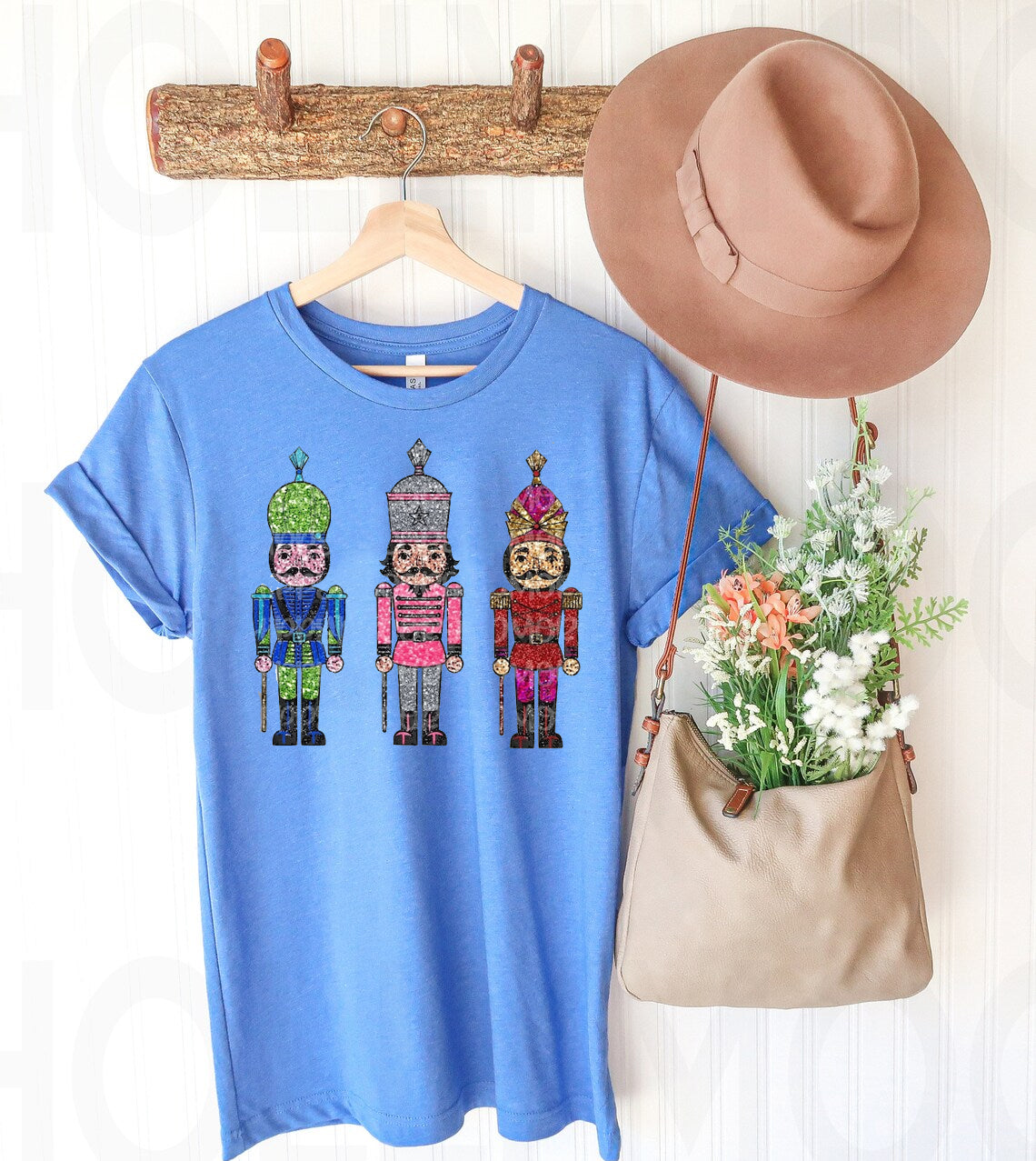 Faux Glitter Nut Crackers Graphic Tee