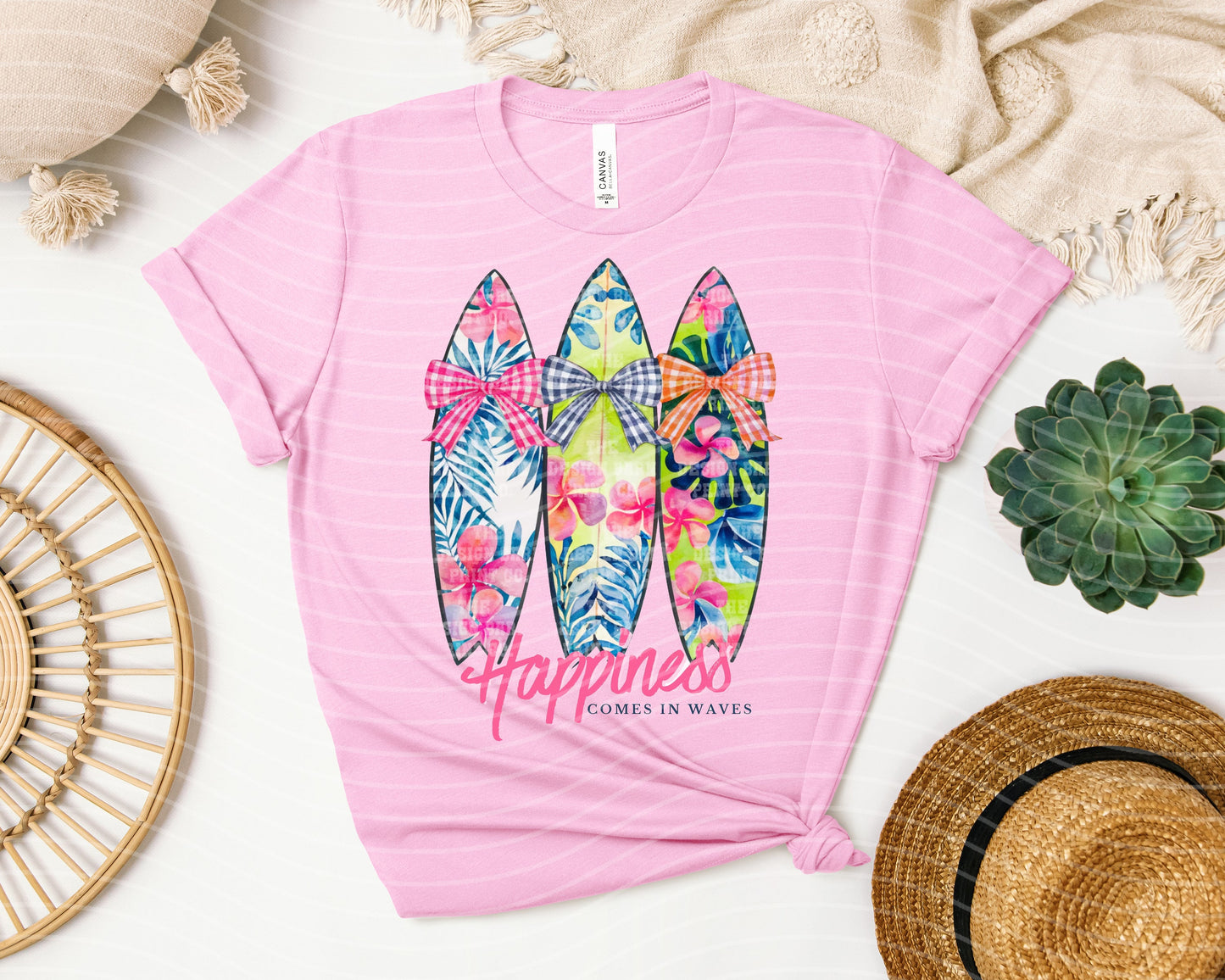 Happiness Comes in Waves Graphic Tee