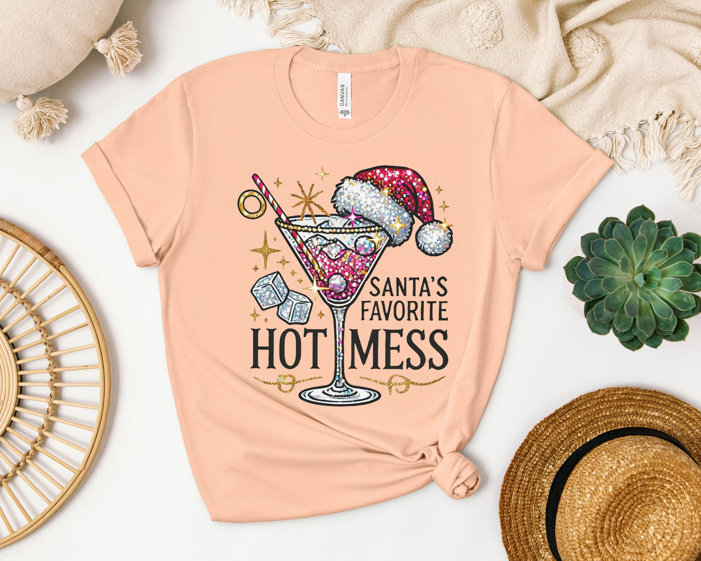 Santa's Favorite Hot Mess Graphic Tee