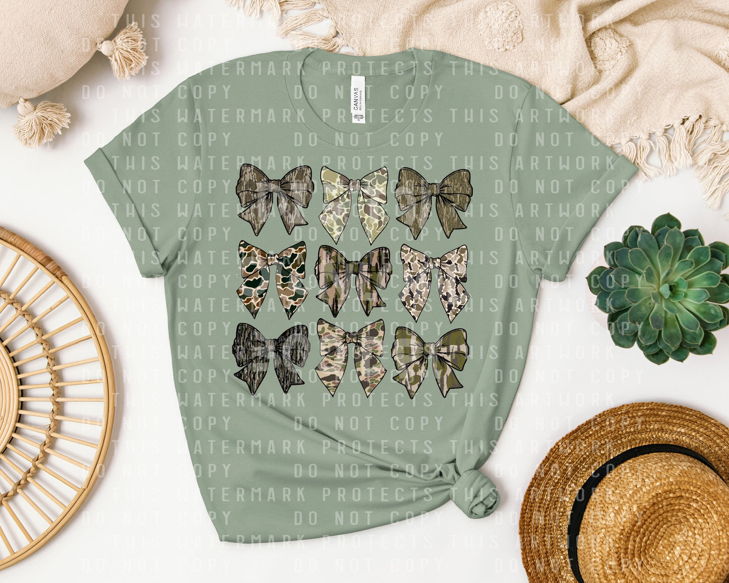 Camo Bows Graphic Tee