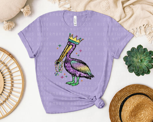 Mardi Gras Bird Graphic Tee