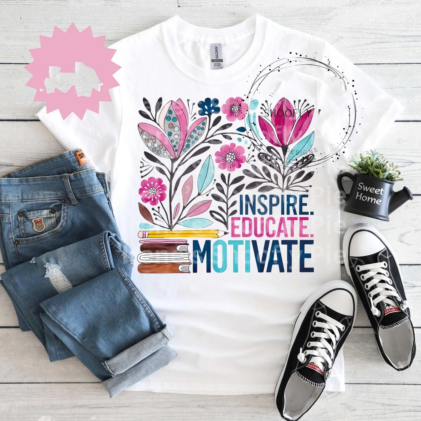 Inspire Educate Motivate Graphic Tee