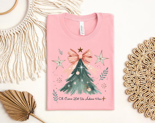 Oh Come Let Us Adore Him Graphic Tee