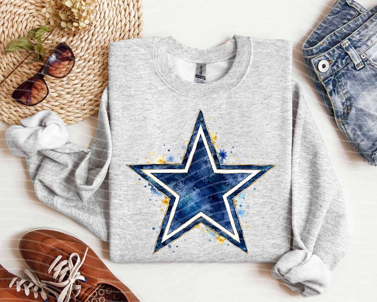 Cowboys Watercolor Graphic Tee