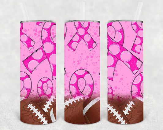 Tackle Cancer 20 oz Skinny Tumbler