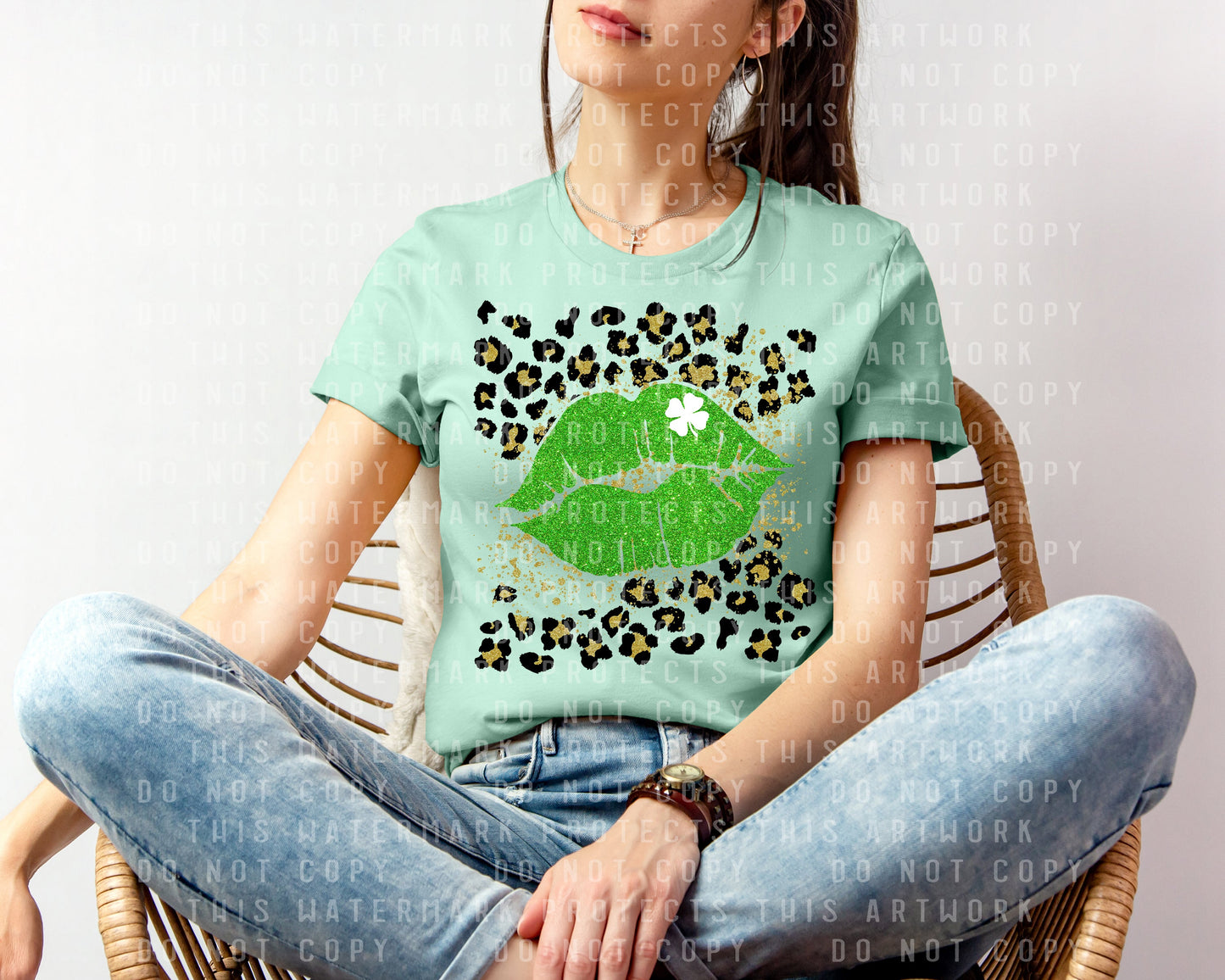 Leopard and Lips Graphic Tee