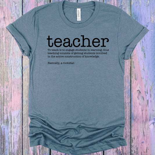 Teacher Basically a Rockstar Graphic Tee