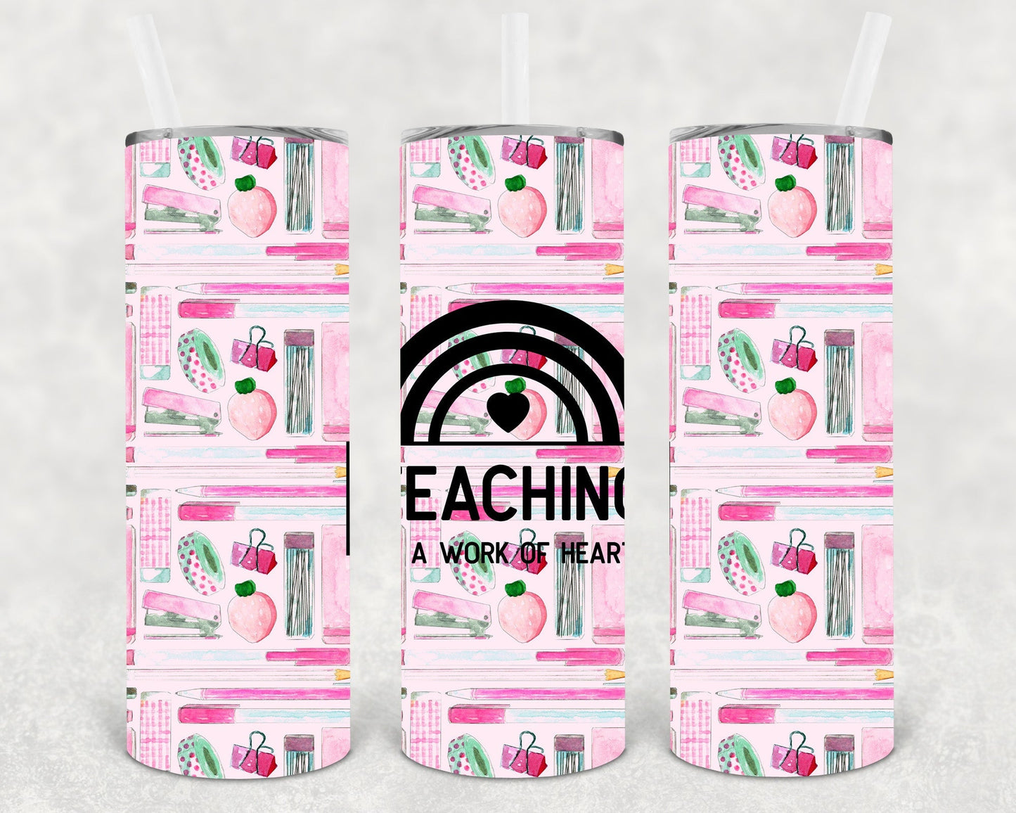 Teaching is a Work of Heart 20 oz Skinny Tumbler