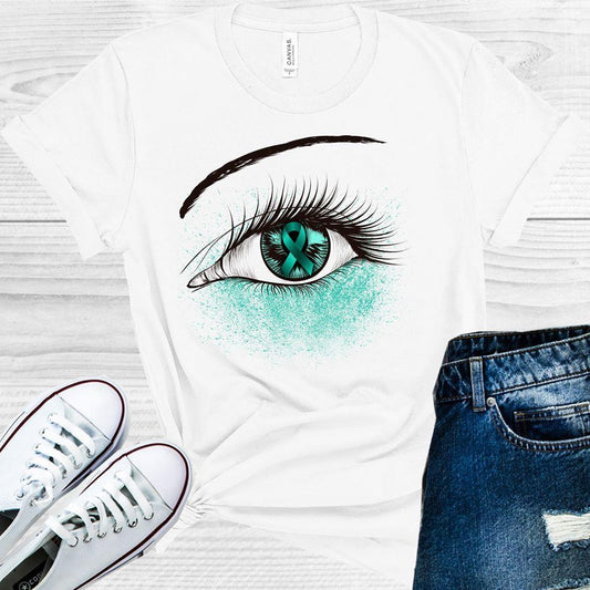 Teal Ribbon Awareness Eye Graphic Tee