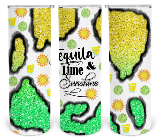 Tequila Lime & Sunshine 20 oz Skinny Tumbler