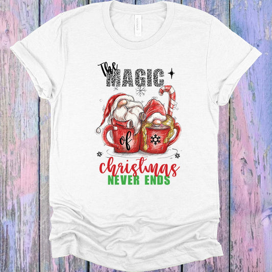 The Magic of Christmas Never Ends Graphic Tee