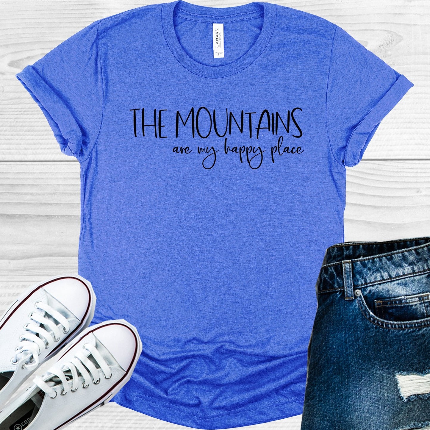 The Mountains are My Happy Place Graphic Tee