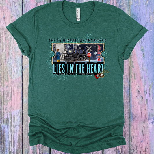 The True Spirit of Christmas Lies in the Heart Graphic Tee