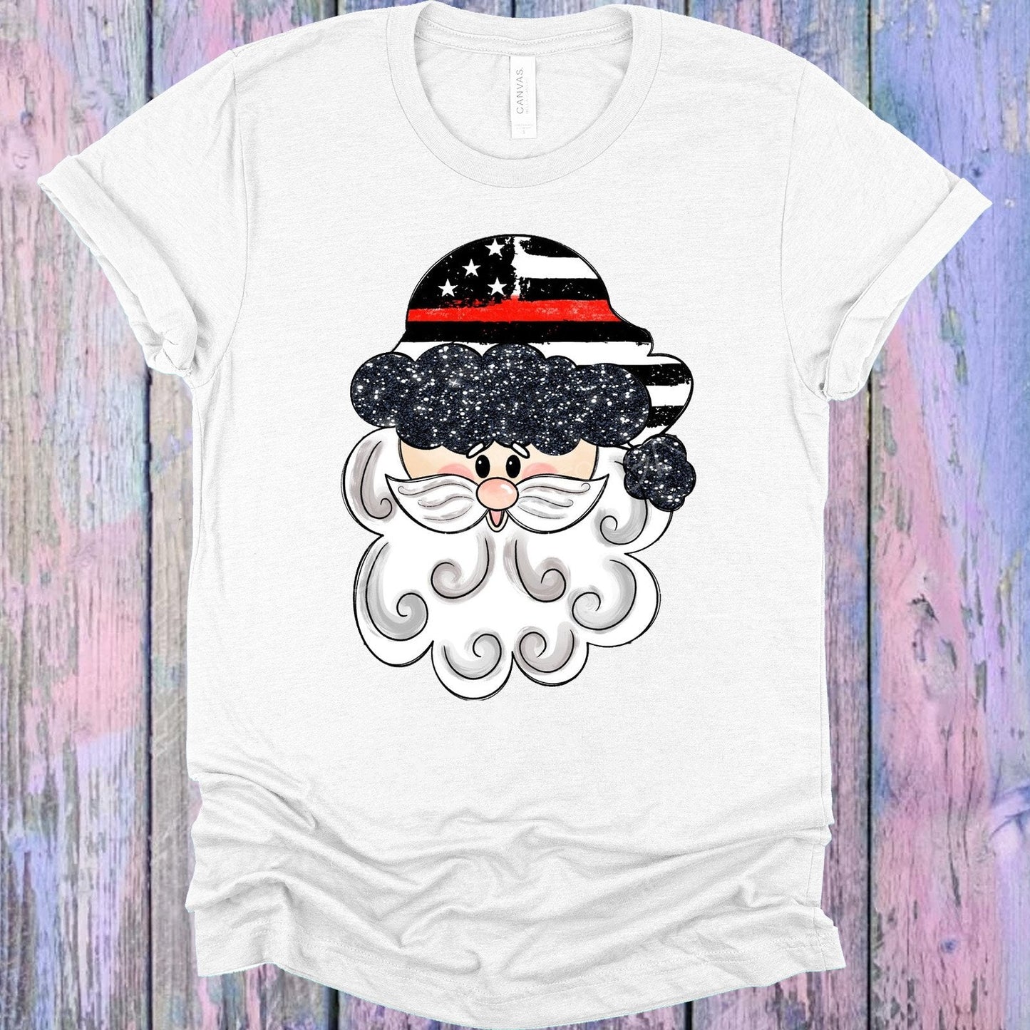 Thin Red Line Santa Graphic Tee