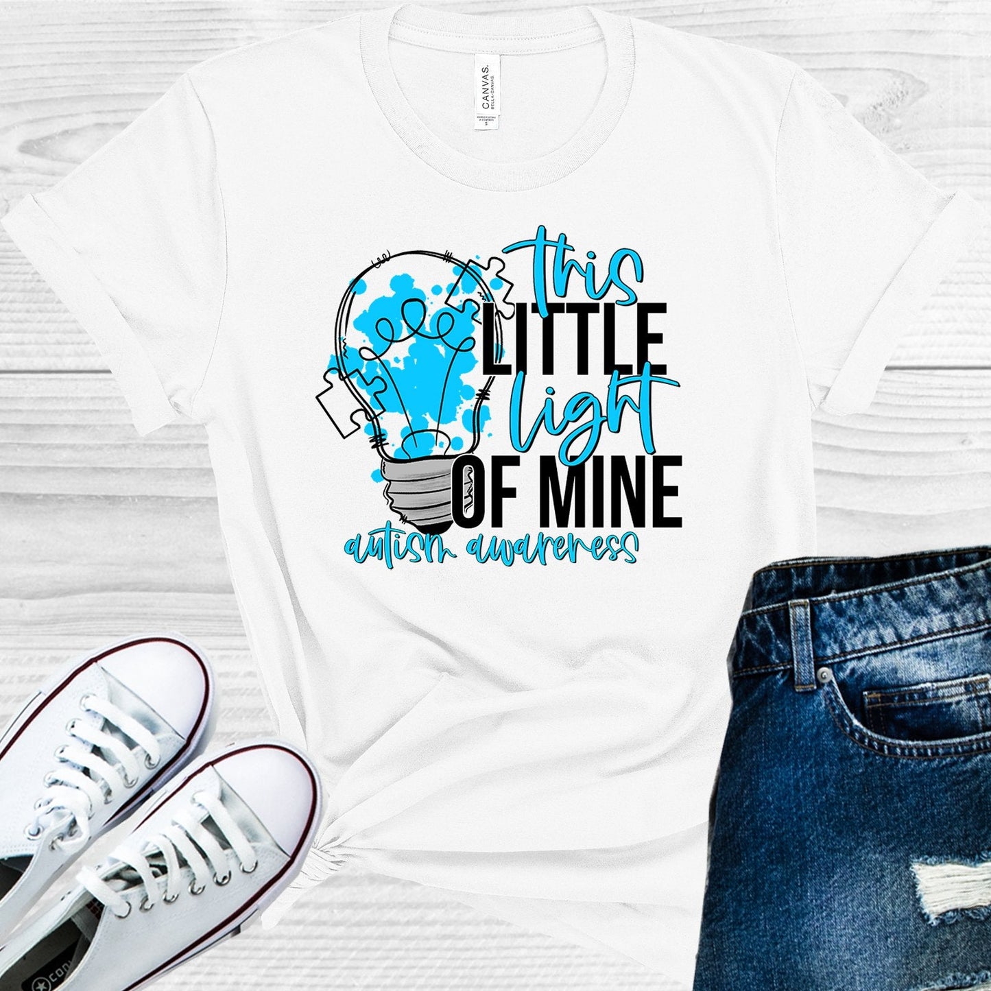 This Little Light of Mine Autism Awareness Graphic Tee