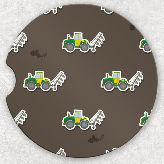 Car Coaster Set - Tractors