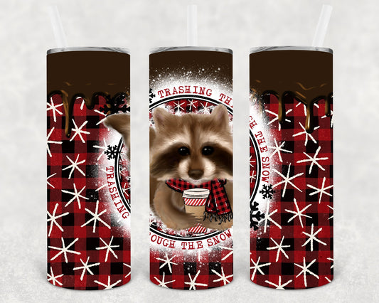 Trashing Through the Snow 20 oz Skinny Tumbler