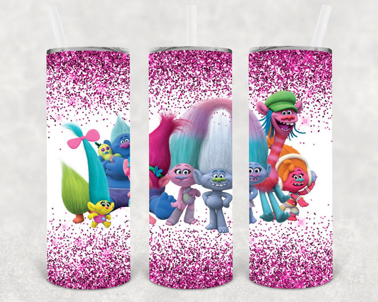 Trolls 20 oz Skinny Tumbler