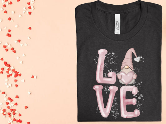 Valentine Gnome Love Graphic Tee