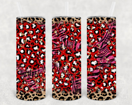 Valentine Leopard 20 oz Skinny Tumbler