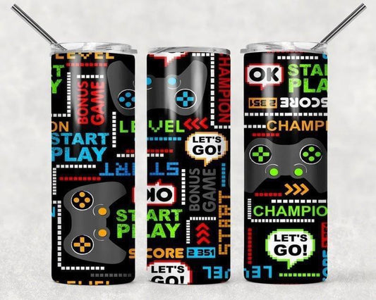 Video Games 20 oz Skinny Tumbler