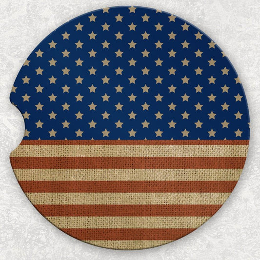Car Coaster Set - Vintage Flag