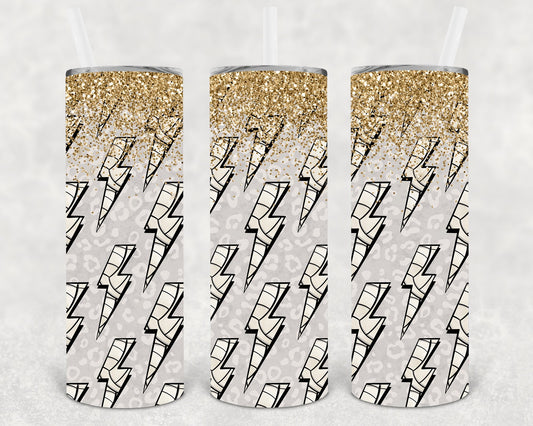 Volleyball Lightning Bolts 20 oz Skinny Tumbler