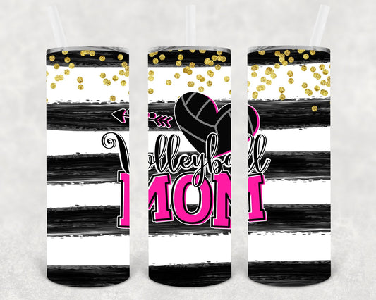 Volleyball Mom 20 oz Skinny Tumbler