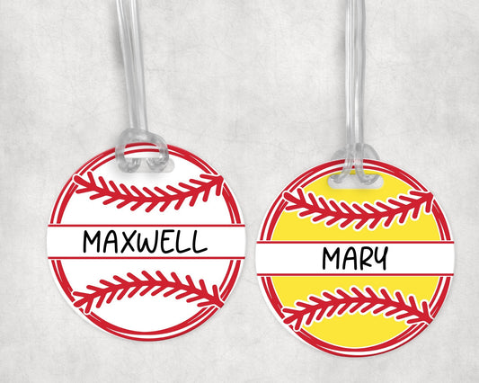 Baseball Bag Tag