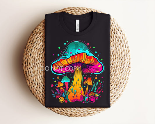 Neon Mushroom Graphic Tee