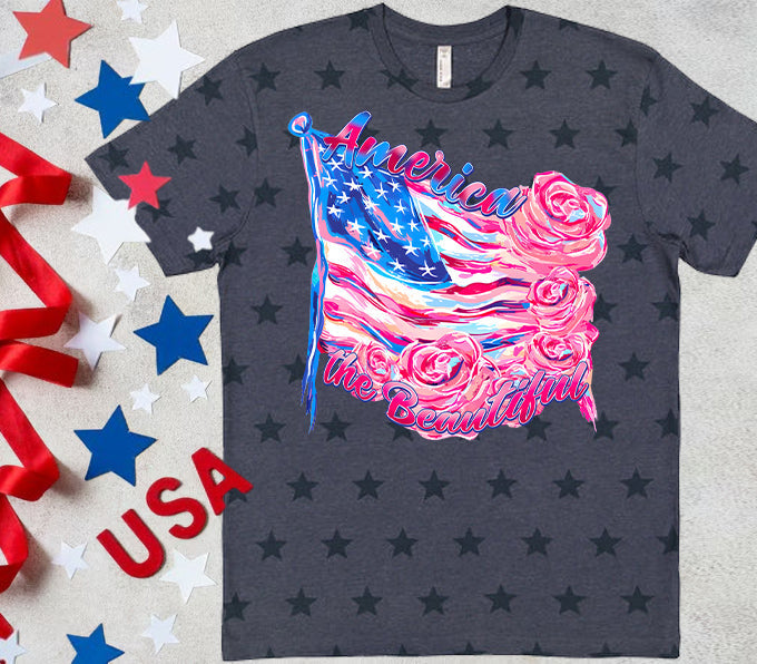 America the Beautiful - Star Graphic Tee