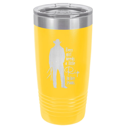 Every Girl Needs a Little Rip in Her Jeans 20 oz Polar Camel Tumbler